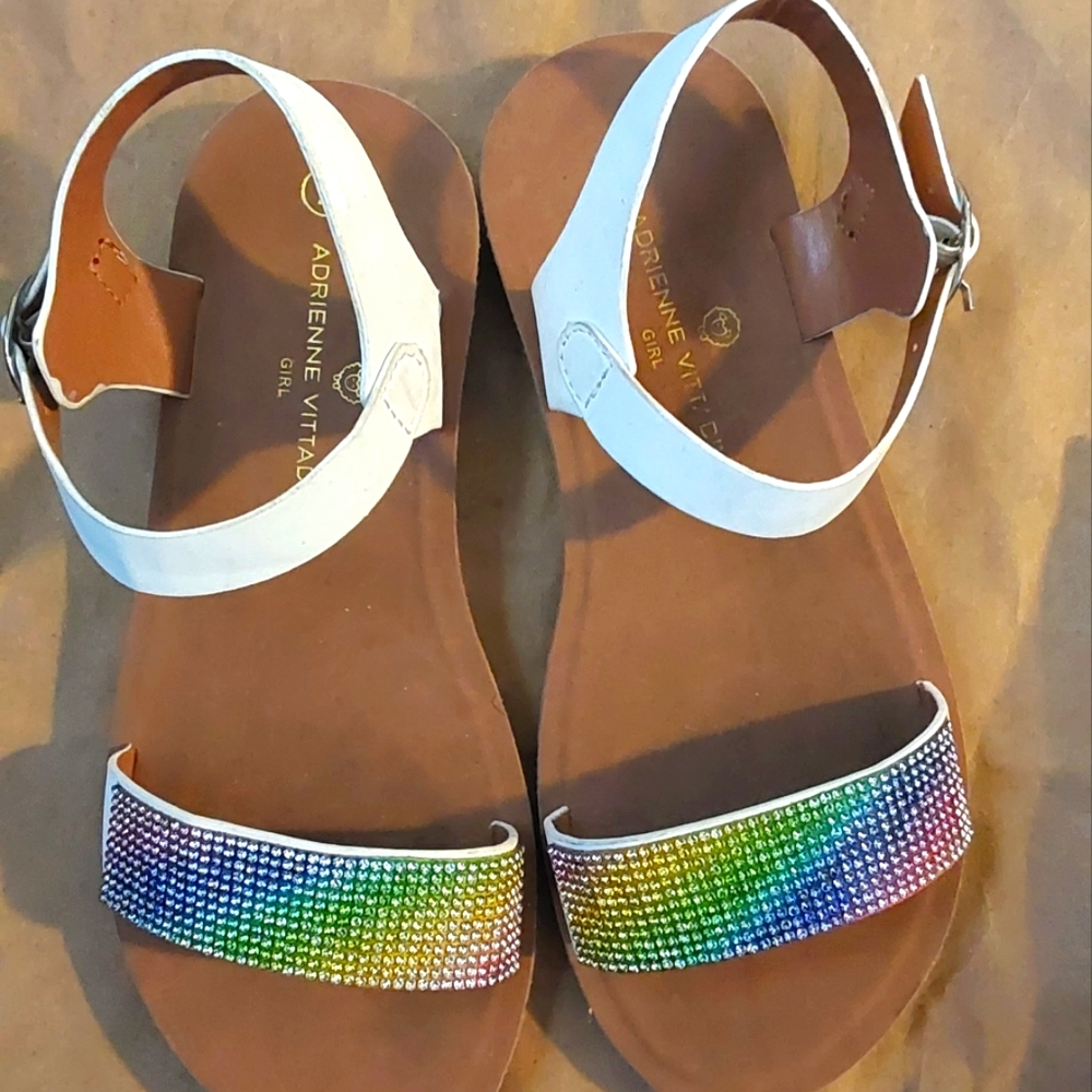 Girls Sandals glittery rainbow